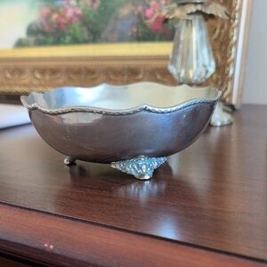Silver Decorative Footed Bowl